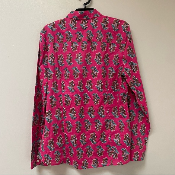 J Crew Lightweight cotton shirt in signature fit Womens Large Pink - Picture 10 of 10